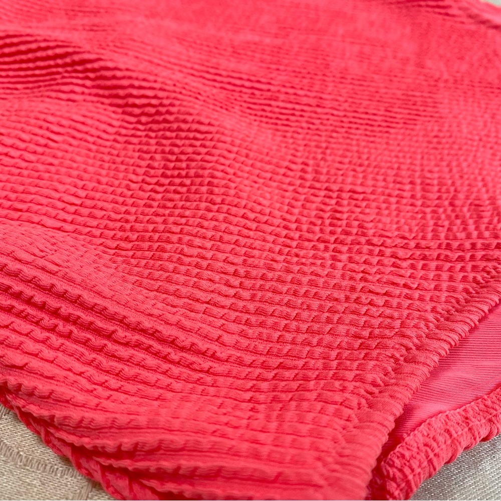🆕 Aerie Swimsuit Womens Medium Coral Pink One Piece Cheeky Halter Bathing Suit - Picture 5 of 8